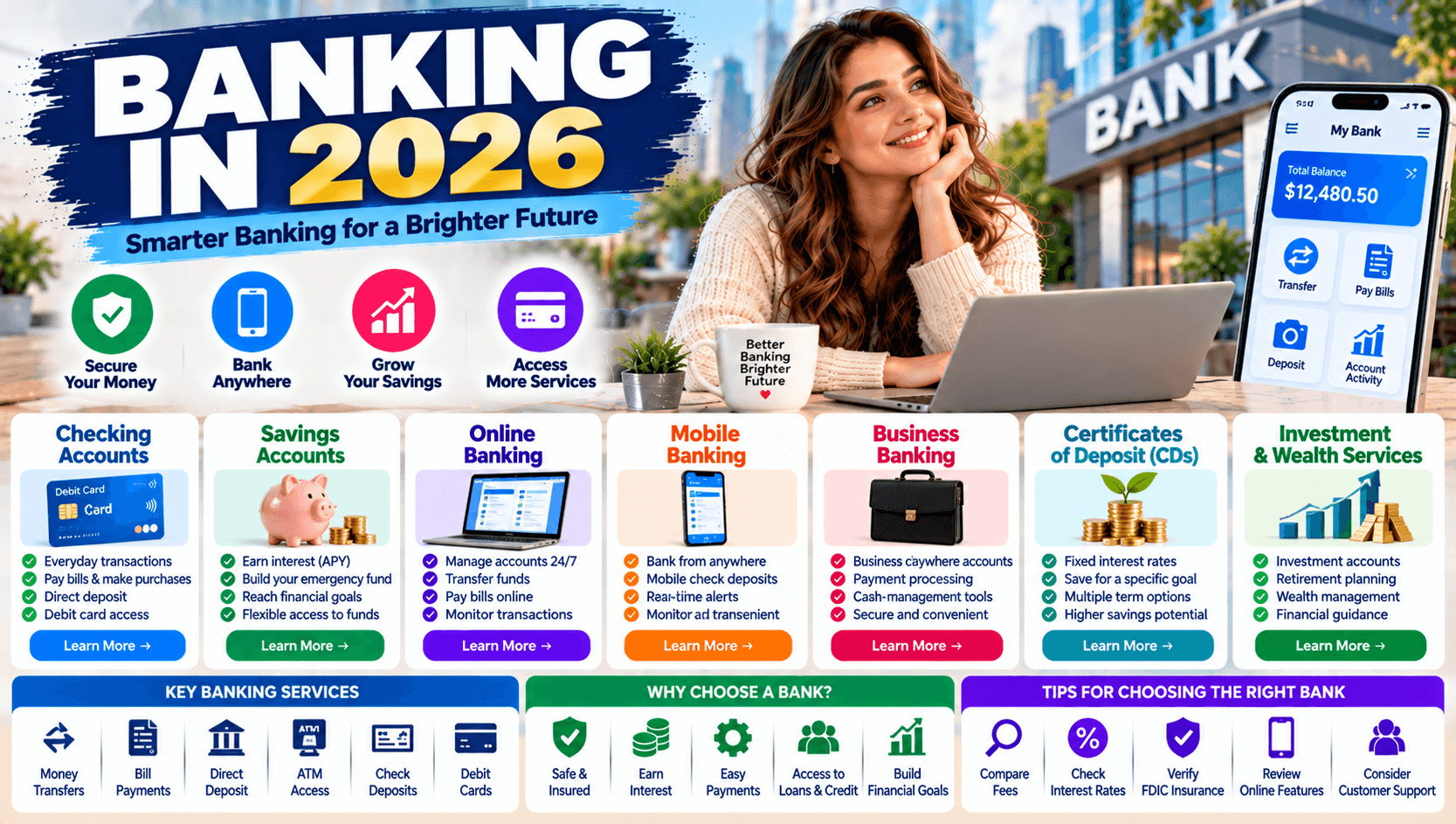 Banking in 2026: Types of Bank Accounts, Services, Benefits, and How to Choose a Bank
