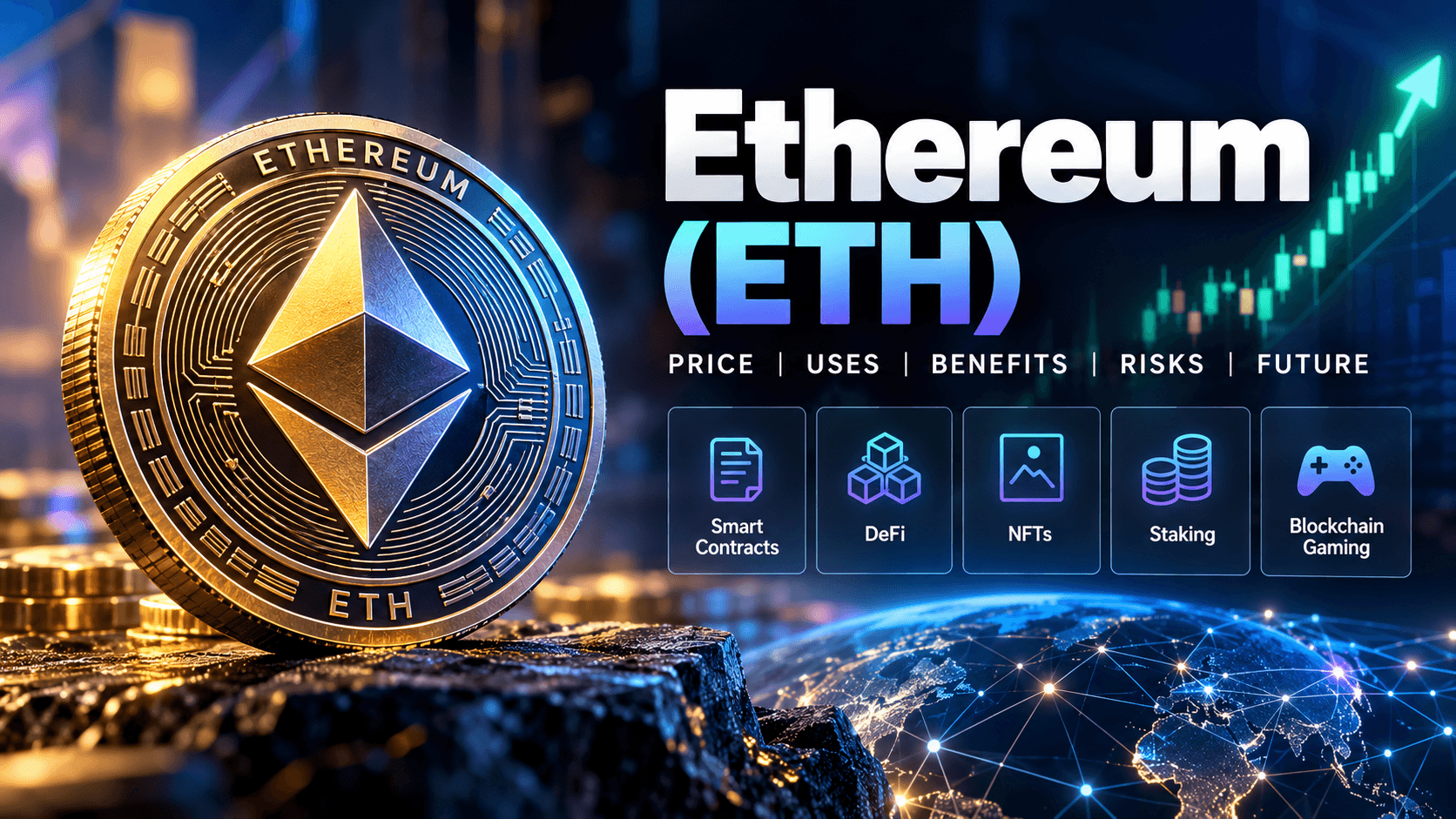 Ethereum (ETH) Explained: How It Works, Price Factors, Benefits, Risks, and Future Potential